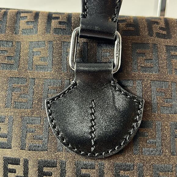 FENDI Brown Zucchino Canvas Briefcase - Picture 6 of 14